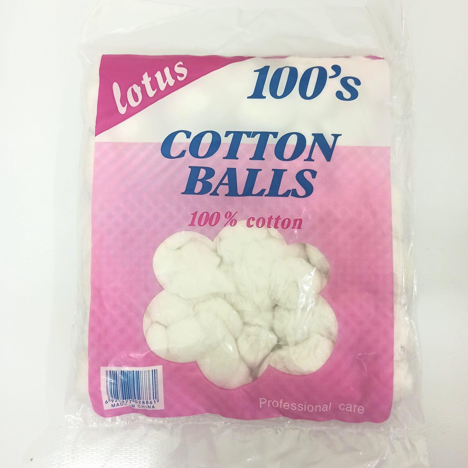 Pure Cotton Ball 100 Pcs - Lotus - Pinoyhyper