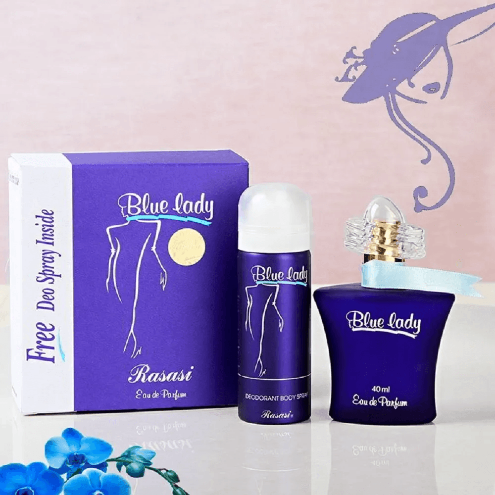 Rasasi Blue Lady Perfume With Free Deo - 40ml - Pinoyhyper