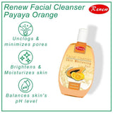 Renew Facial Cleanser Papaya Orange 2 in 1 - 250ml - Pinoyhyper