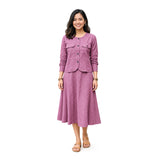 Lady Guoguo Women’s Button Front Linen Dress - HY001