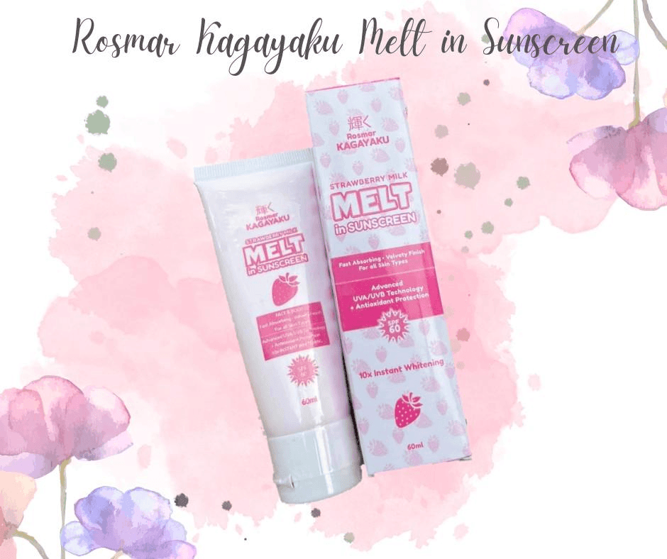 Rosmar Kagayaku Strawberry Milk Melt in Sunscreen - 60ml - Pinoyhyper