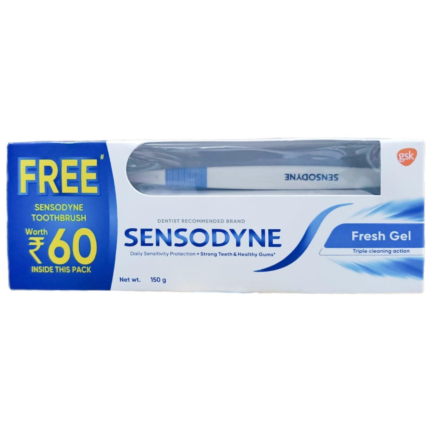 Sensodyne Toothpaste Fresh Gel (150g) + Toothbrush - Pinoyhyper