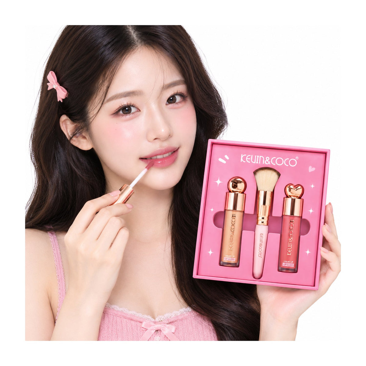 Kevin & Coco Liquid Lip Gloss & Brush - KC248421