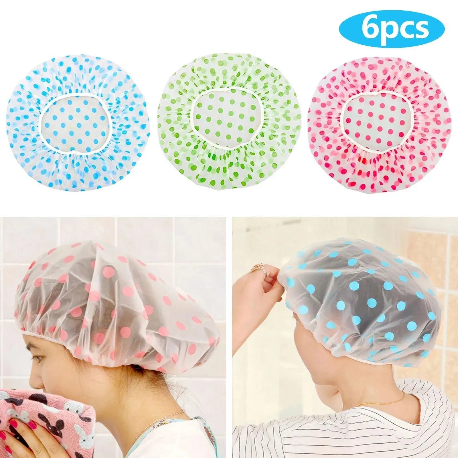 Shower Caps Waterproof Plastic Bath Cap - Pinoyhyper