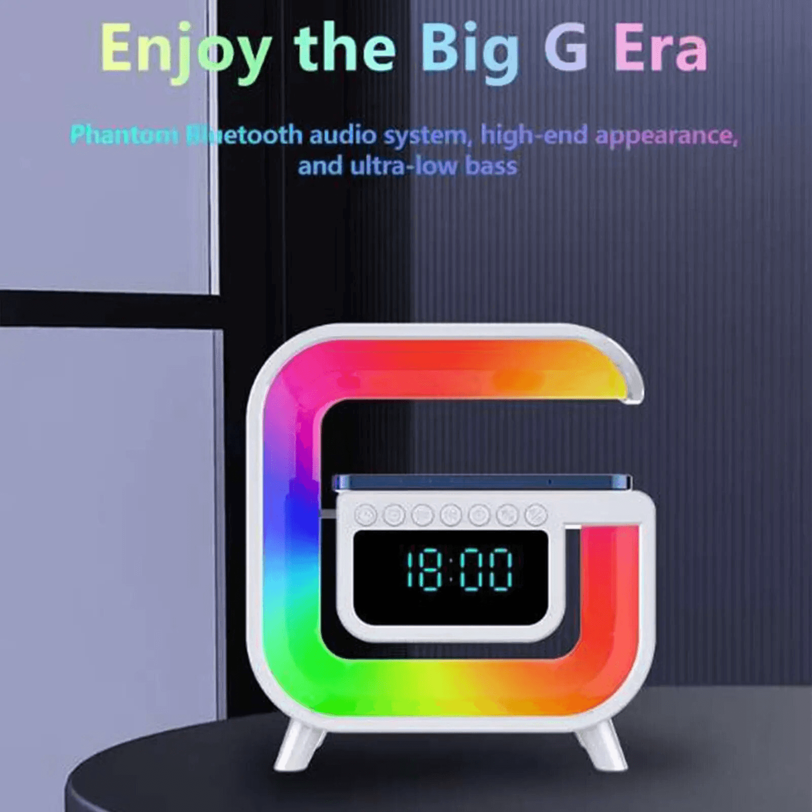 Smart Bluetooth Speaker With Wireless Charging & LED Light - G30 - Pinoyhyper