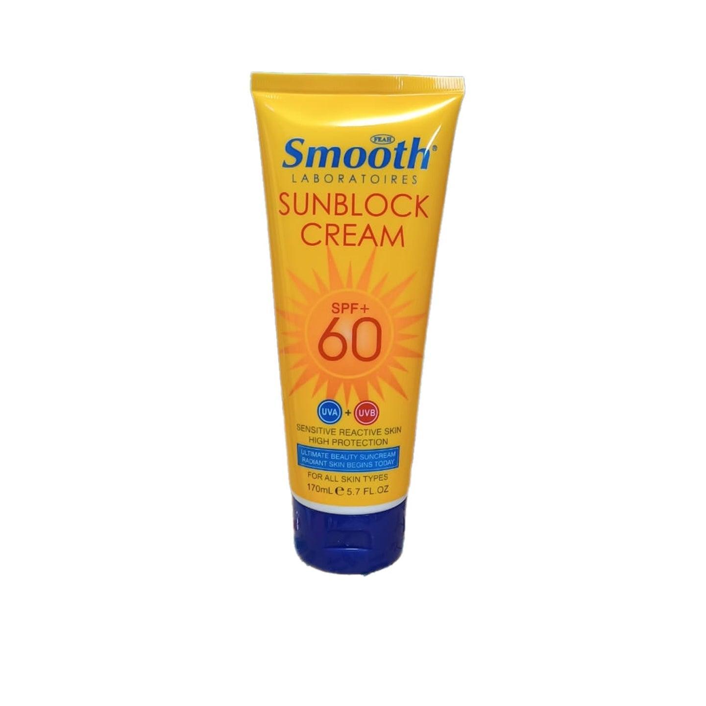 Smooth Sunblock Cream UVA+UVB SPF 60 - 170ml - Pinoyhyper