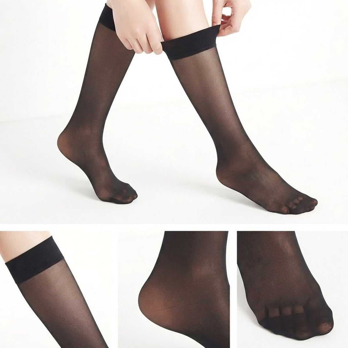 Invisible-Fit Sheer Ankle Socks ( Length Socks) - 302 (4set)