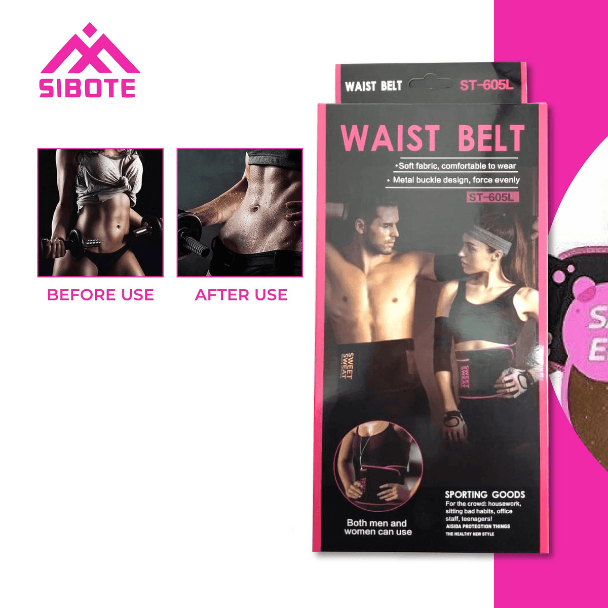 Soft Fabric Metal Buckle Design Waist Belt ST-605L - Free Size - Pinoyhyper