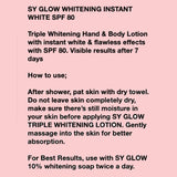 SY Glow Instant Whitening Lotion SPF 80 - 200ml - Pinoyhyper