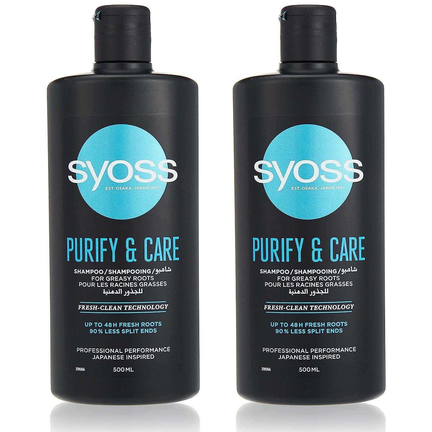 Syoss Purify & Care Shampoo Combo Pack - 500ml + 500ml - Pinoyhyper