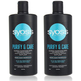 Syoss Purify & Care Shampoo Combo Pack - 500ml + 500ml - Pinoyhyper