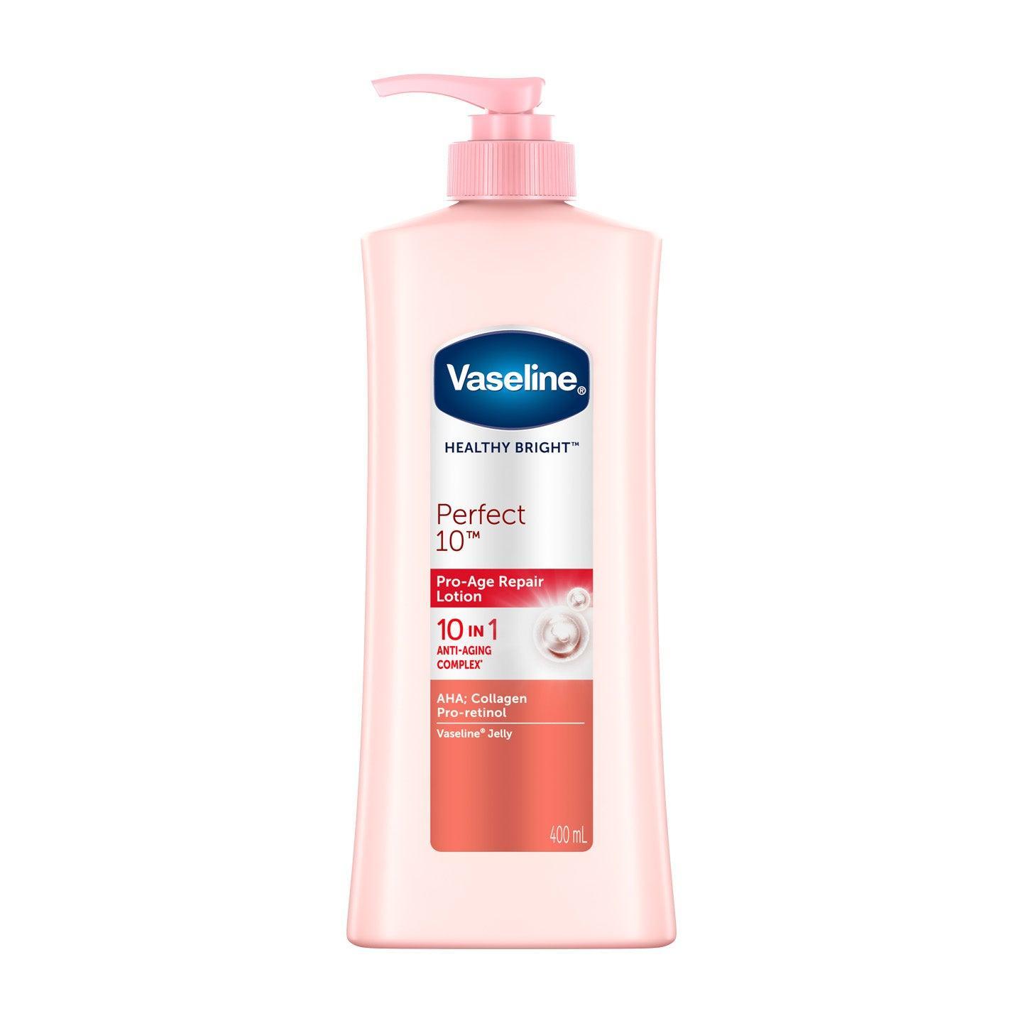 Vaseline Healthy Bright Perfect 10 Body Lotion - 400ml (Pump) - Pinoyhyper