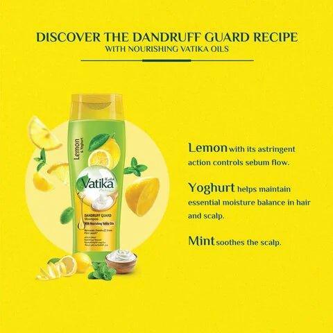 Vatika Lemon And Yoghurt Dandruff Guard Shampoo 2 x 400ml - Pinoyhyper