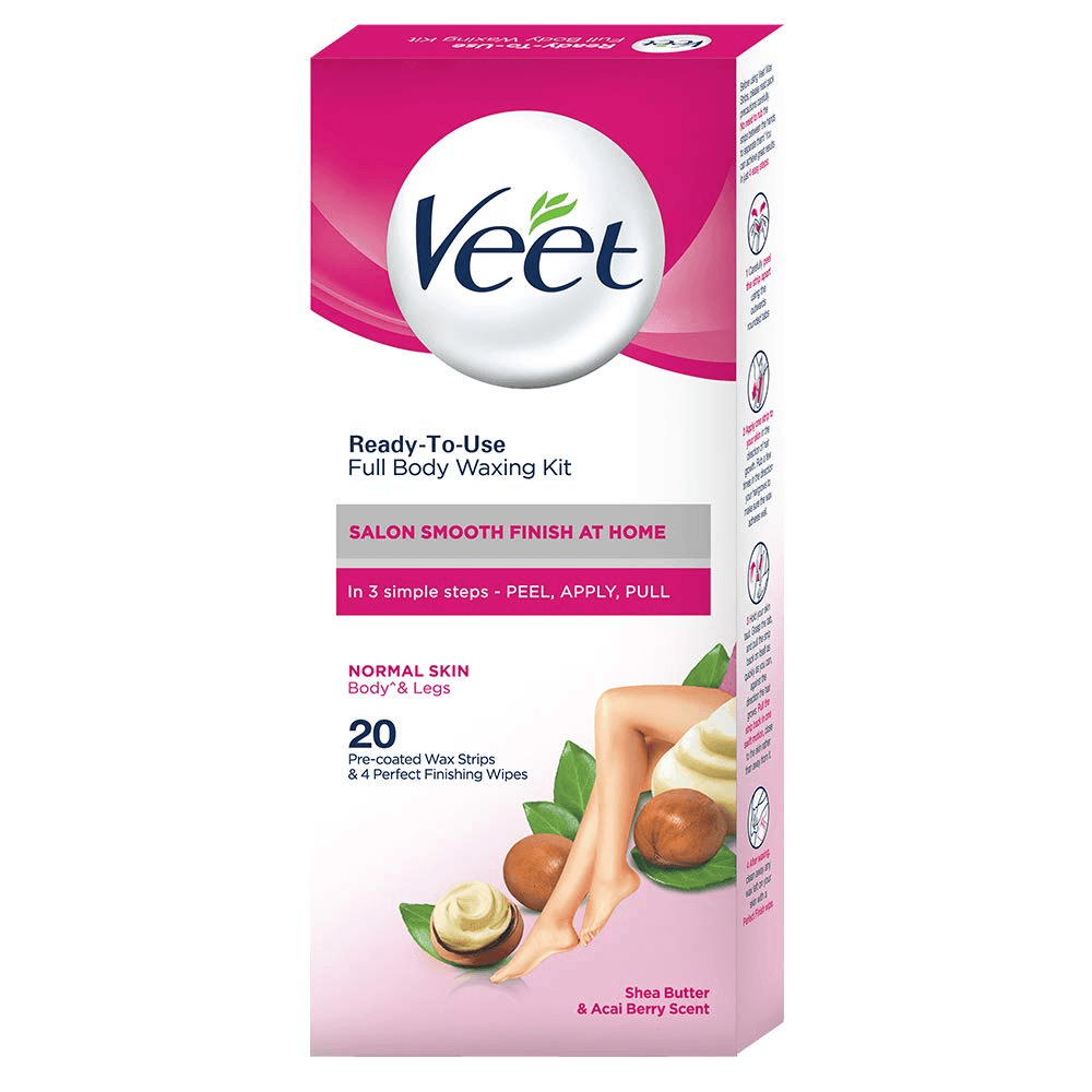 Veet Full Body Waxing Kit Normal Skin (20 strips) - Pinoyhyper