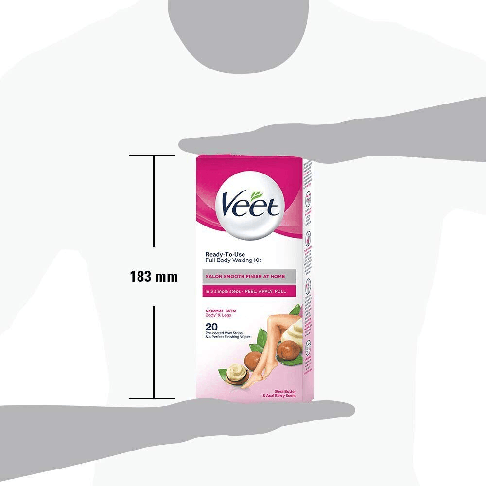 Veet Full Body Waxing Kit Normal Skin (20 strips) - Pinoyhyper