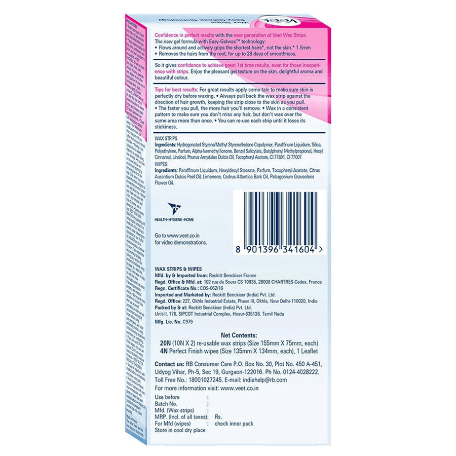 Veet Full Body Waxing Strips Sensitive Skin (20 strips) - Pinoyhyper