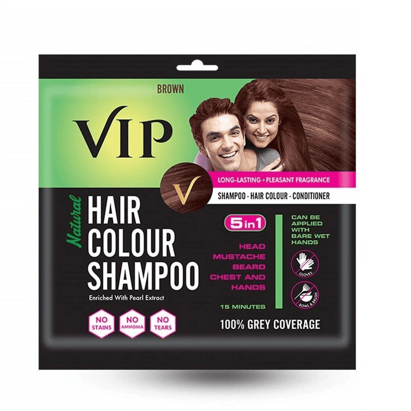 VIP Hair Colour Shampoo Brown - 20ml - Pinoyhyper