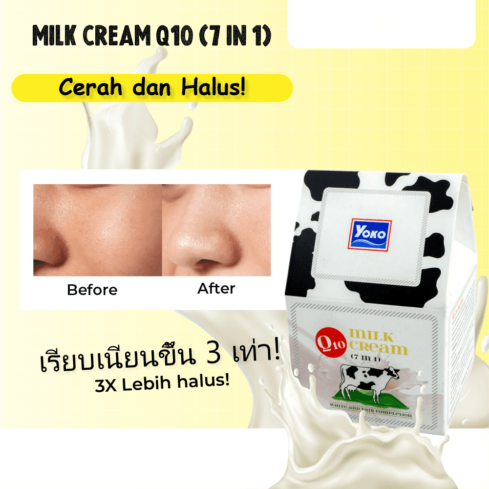 Yoko Milk Cream Q10 (7 in 1) - 50g - Pinoyhyper